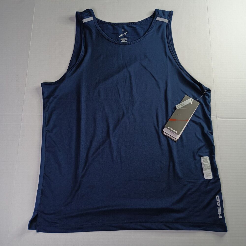 Head‎ Hypertek Tank Top Men's M Medium Navy Blue Tennis Training Sports NWT